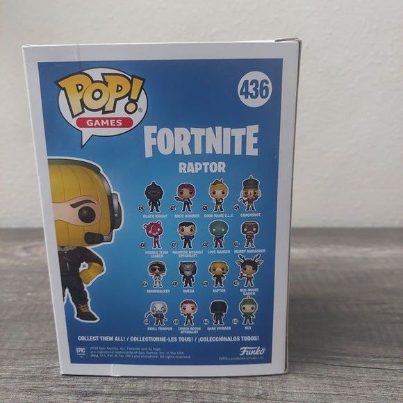 Funko Pop Games Fortnite Raptor Series 1 Vinyl Figure #436 New in Box - Picture 3 of 7